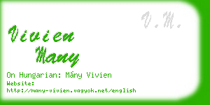 vivien many business card